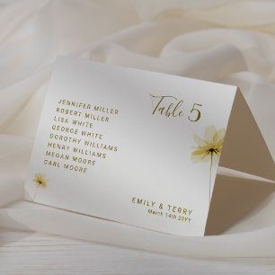 Tarjeta De Mesa La gracia de la hora de oro, foto y Boda floral