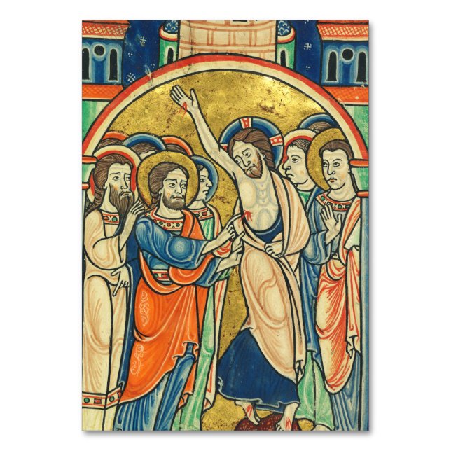 Tarjeta De Mesa La incredulidad de Santo Tomás de Salter (Anverso)