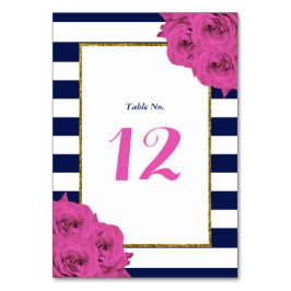 Tarjeta De Mesa La Moda Moderna Colección Boda Luxe Roses Rosa