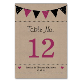 Tarjeta De Mesa La moderna colección de Bodas de Bunting
