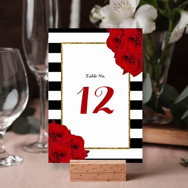 Tarjeta De Mesa La moderna colección de Bodas de lujo Moda - Roses (Subido por el creador)