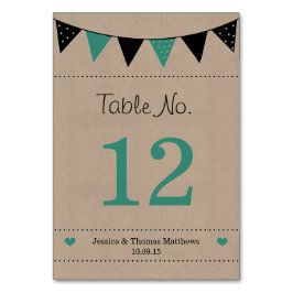 Tarjeta De Mesa La moderna colección de Bodas turquesa