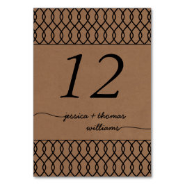 Tarjeta De Mesa La moderna y caprichosa colección de Bodas Kraft