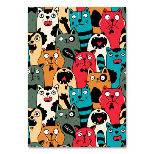 Tarjeta De Mesa La multitud de gatos