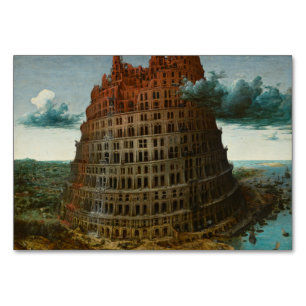 Tarjeta De Mesa La pequeña torre de Babel, de Pieter Bruegel