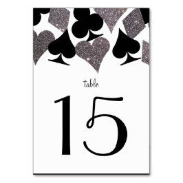 Tarjeta De Mesa La recepción de la boda de Las Vegas Faux Purpurin