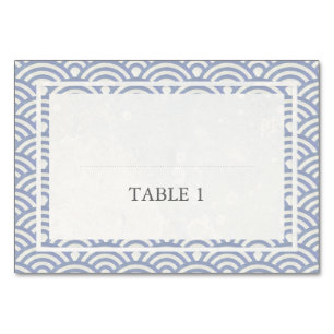 Tarjeta De Mesa La Seigaiha Japonesa Estilizó Las Olas Elegantes B