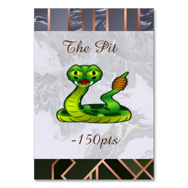 Tarjeta De Mesa La serpiente del pozo (Reverso)