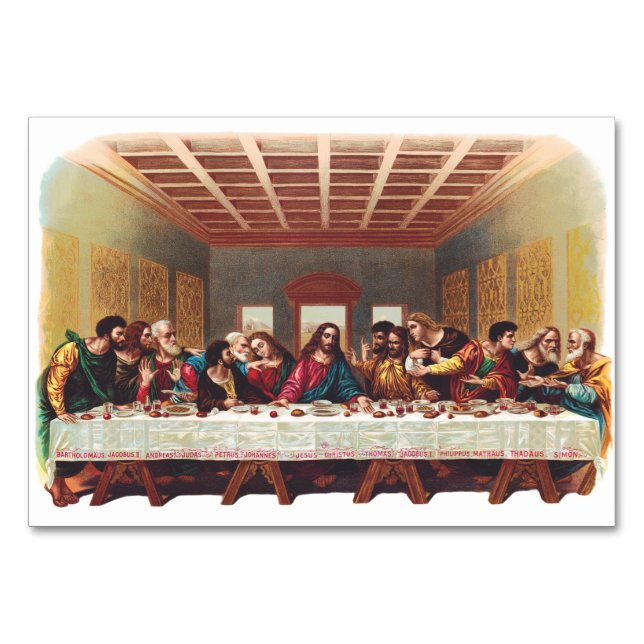 Tarjeta De Mesa La Última Cena (Anverso)
