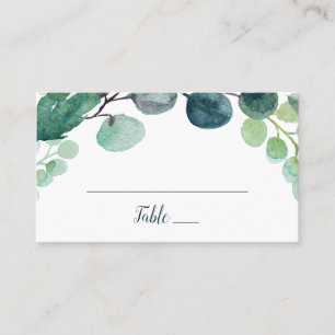 Tarjeta De Mesa La vegetación exuberante y el Boda Eucalyptus
