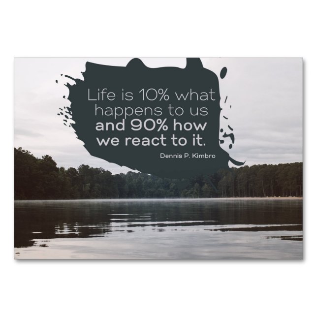 Tarjeta De Mesa La vida es (Anverso)