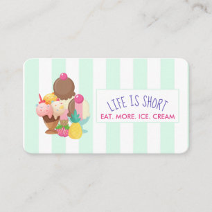 Tarjeta De Mesa La vida es comer poco más helado