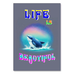 Tarjeta De Mesa La vida es hermosa Hermanus Africa Septiembre Ball