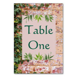 Tarjeta De Mesa Ladrillos pintados Green Ivy Bodas