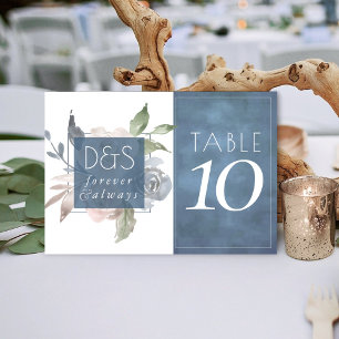 Tarjeta De Mesa Lago Misty Floral turbia siempre para siempre Mo