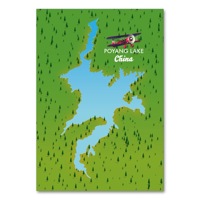 Tarjeta De Mesa Lago Poyang (Anverso)