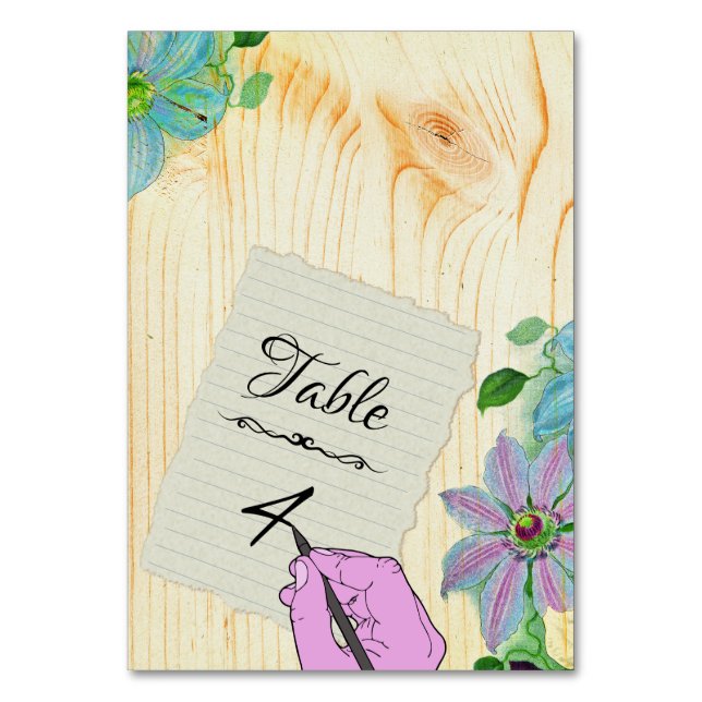 Tarjeta De Mesa Lámina de papel (Anverso)