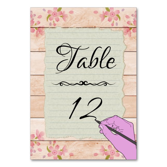 Tarjeta De Mesa Lámina de papel (Anverso)