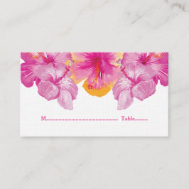 Tarjeta De Mesa Láminas Bodas florales de Hibiscus cepillado