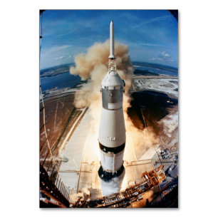 Tarjeta De Mesa Lanzamiento del cohete Saturno V de Apolo a la Lun