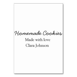 Tarjeta De Mesa Las cocinas caseras agregan tu nombre de texto per