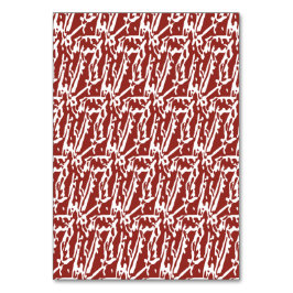 Tarjeta De Mesa Las formas abstractas rojas y naranjas se mezclan