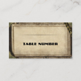 Tarjeta De Mesa Las plazas Victorianas De Recepción De Vapor.