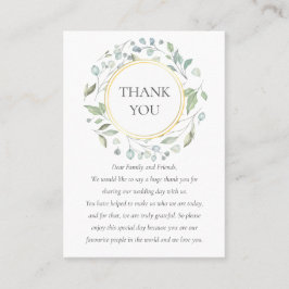 Tarjeta De Mesa Laurel Greenery Garland Boda Gracias