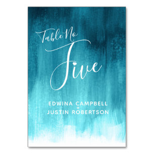 Tarjeta De Mesa lavado abstracto verde azulado tabla de arte moder