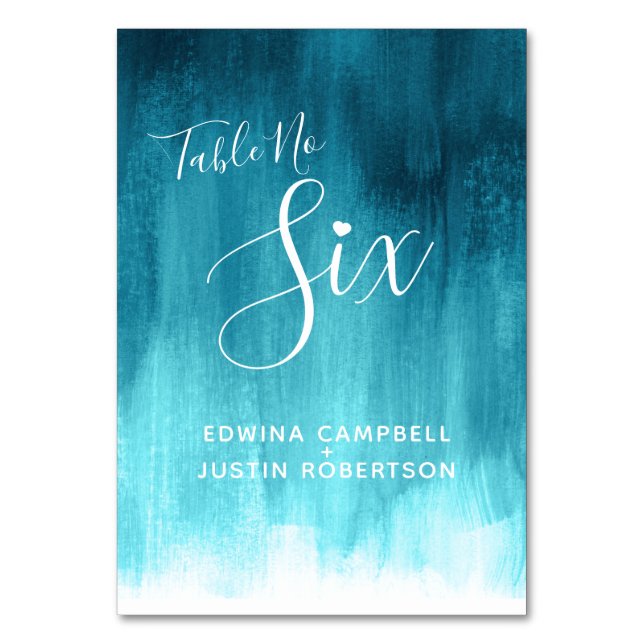 Tarjeta De Mesa lavado abstracto verde azulado tabla de arte moder (Reverso)