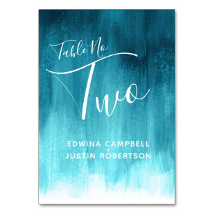 Tarjeta De Mesa lavado abstracto verde azulado tabla de arte moder