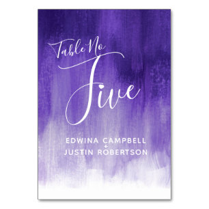 Tarjeta De Mesa Lavado púrpura abstracto mesa de arte moderno núme