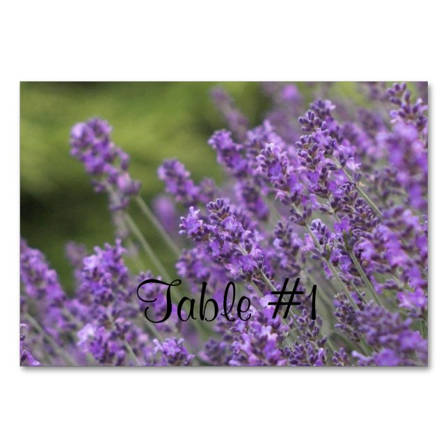 Tarjeta De Mesa Lavanda (Anverso)