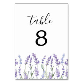 Tarjeta De Mesa Lavanda de campo | BODA