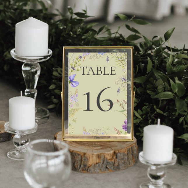 Tarjeta De Mesa Lavanda rústica y Boda de sabores de flores silves (Subido por el creador)