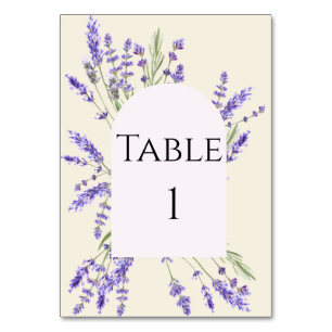 Tarjeta De Mesa Lavender and Ivory Regency Table Number
