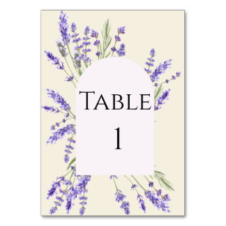 Tarjeta De Mesa Lavender and Ivory Regency Table Number
