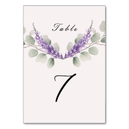 Tarjeta De Mesa Lavender Eucalyptus deja Boda