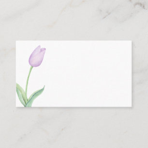 Tarjeta De Mesa Lavender Tulip Solo Boda púrpura moderno