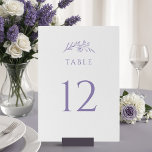 Tarjeta De Mesa Lavender Wildflower Boda<br><div class="desc">Mejore su decoración de recepción con nuestros números de mesa de Boda de flores silvestres de Lavender. Estos números,  adornados con el monograma y los detalles botánicos,  añaden un toque de sofisticación a sus asientos. Guíe a sus invitados sin esfuerzo a través de su elegante celebración.</div>