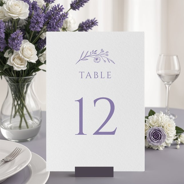 Tarjeta De Mesa Lavender Wildflower Boda (Subido por el creador)