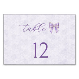 Tarjeta De Mesa Lavender Wisteria Ribbon – Japanese-Inspired