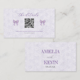 Tarjeta De Mesa Lavender Wisteria Ribbon – Japanese-Inspired