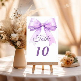 Tarjeta De Mesa Lazo de lavanda