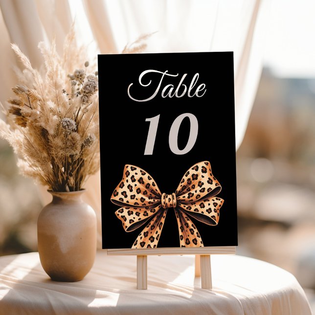 Tarjeta De Mesa Lazo de leopardo negro marrón (Subido por el creador)