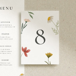 Tarjeta De Mesa Leander Wildflower Boda