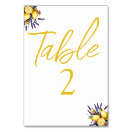 Tarjeta de mesa Lemon Lavender