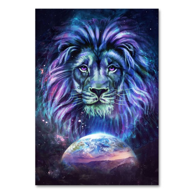 Tarjeta De Mesa León adorable (Anverso)