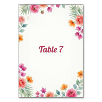 Tarjeta De Mesa Letrero de Mesa de Buganvilla en Flor