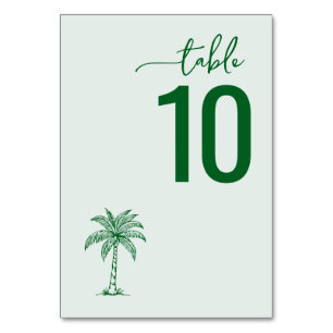 Tarjeta De Mesa Letrero de mesa minimalista verde relajante